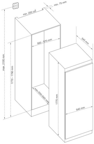Встраиваемая морозильная камера Kuppersberg SFB 1770