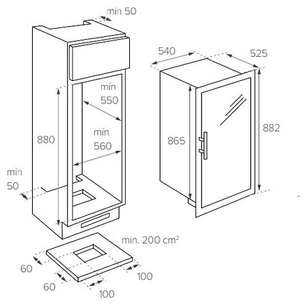 Встраиваемый винный шкаф Teka RVI 35