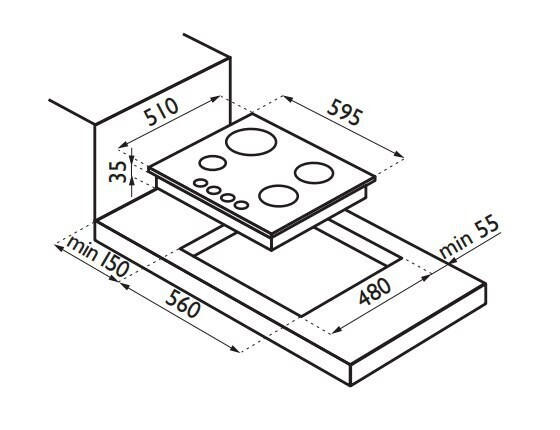 Газовая варочная панель Ardesia HBF 6V4 GTW