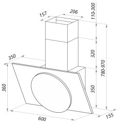 Кухонная вытяжка MAUNFELD TOWER L TOUCH 60