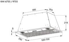 Встраиваемая вытяжка Korting KHI 6755 N