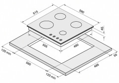 Газовая варочная панель KRONA HAGEL 60 WH W