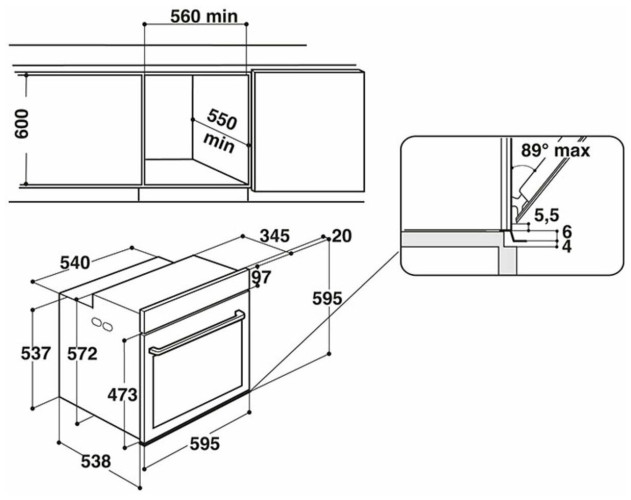 Электрический духовой шкаф Whirlpool AKZ 6270 IX