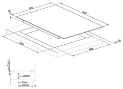Индукционная варочная панель Smeg SIH7933B
