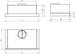 Встраиваемая вытяжка Akpo WK-7 Light eco twin glass II 60 черный