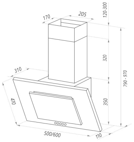 Кухонная вытяжка MAUNFELD TOWER CS 50