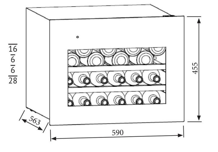 Встраиваемый винный шкаф Korting KFW 501 SL GN