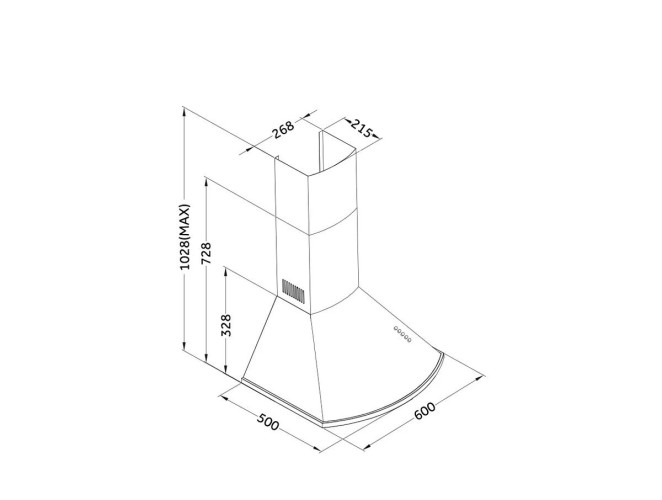 Кухонная вытяжка ORE Arc 60 ivory