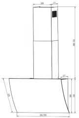 Кухонная вытяжка Elikor ELIKOR WAVE BK 50 черный