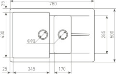 Кухонная мойка Zigmund &amp; Shtain Rechteck 780.2 млечный путь