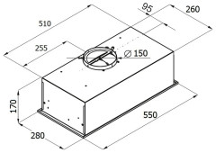 Встраиваемая вытяжка MONSHER Inna 55 B