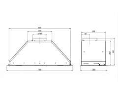 Встраиваемая вытяжка Elikor BOX 70П-1000 черный 305.0735.695