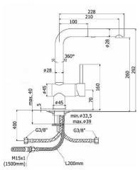 Смеситель для кухни Paffoni LIGHT белый матовый LIG285BO-MET