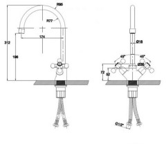 Смеситель для кухни Kaiser Carlson 11043