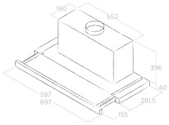 Встраиваемая вытяжка Elica Elite 35 GRIX/A/90