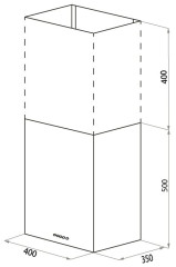 Подвесная вытяжка HOMSair PHLOX Push 40 нержавеющая сталь