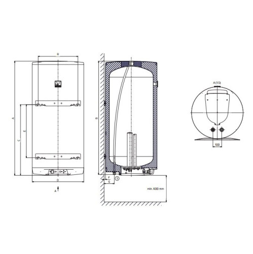 Электрический накопительный водонагреватель Drazice OKCE 200