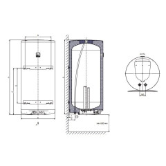 Электрический накопительный водонагреватель Drazice OKCE 200