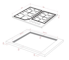 Газовая варочная панель Kuppersberg FS 66 B