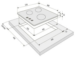Газовая варочная панель Krona FELICE 45 BL