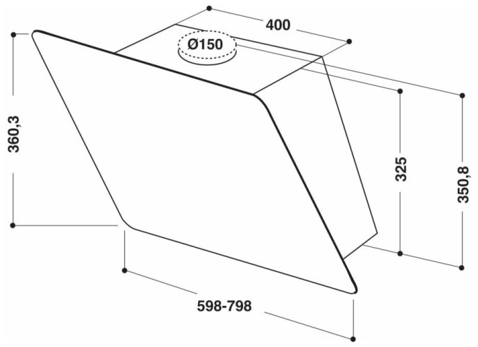 Кухонная вытяжка Whirlpool AKR 038 G BL