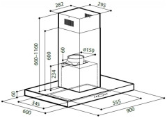 Кухонная вытяжка Lex Solaris Isola 900