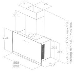 Кухонная вытяжка Elica Aplomb-RS WH/A/90