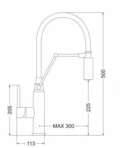 Смеситель для мойки Emar ECB 7012 черный