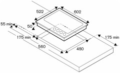 Газовая варочная панель Bertazzoni P604LMODNE