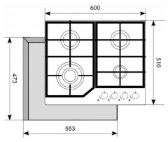 Газовая варочная панель Akpo PGA 604 HGC-T IV