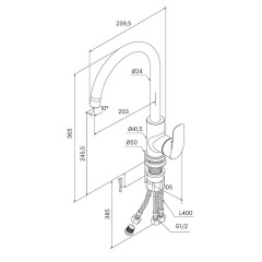Смеситель для кухни Milardo RORWTFJM05