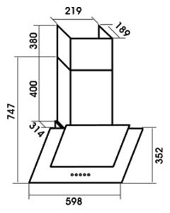 Кухонная вытяжка MBS Accacia 150 Glass