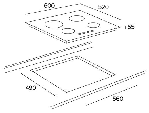 Газовая варочная панель Teka PAC 60 4G AI AL CI BLACK