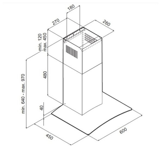 Кухонная вытяжка MONSHER Fly 60 X