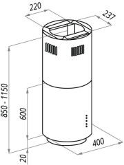 Кухонная вытяжка MAUNFELD LEE ISLA 40