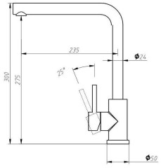 Смеситель для кухни Aquanet Steel сталь сатин AF211-41S