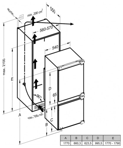 Встраиваемый холодильник Schaub Lorenz SLUS445W3M