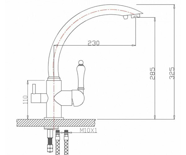 Смеситель для кухни ZorG ZR314YF-33 black