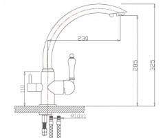 Смеситель для кухни ZorG ZR314YF-33 black