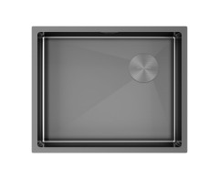 Кухонная мойка Paulmark NEXT-SKEW 54 PM885444-GM вороненая сталь