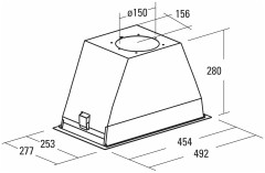 Встраиваемая вытяжка Cata GT Plus 45 WH/C