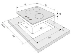 Газовая варочная панель Krona ANIMA 45 IV