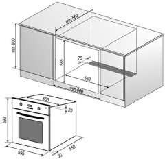 Электрический духовой шкаф Rainford RBO 3616 PB Mirror