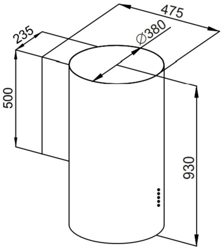 Кухонная вытяжка HOMSair FLY 1000SD черный