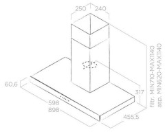 Кухонная вытяжка Elica Joy BLIX/A/90