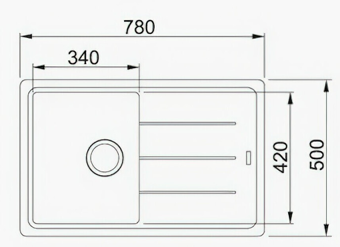 Кухонная мойка Franke BFG 611-78 бежевый 114.0275.956