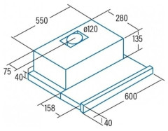 Встраиваемая вытяжка Cata TF-5260 X /L
