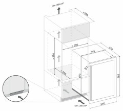 Встраиваемый винный шкаф Dunavox DX-57.146DSK