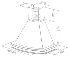Кухонная вытяжка Faber Trendy WB A 90 C/F