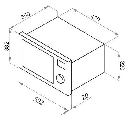 Микроволновая печь встраиваемая MAUNFELD XBMO202S